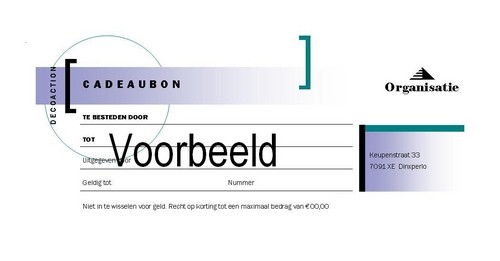 Cadeaubon / Kortingsbon