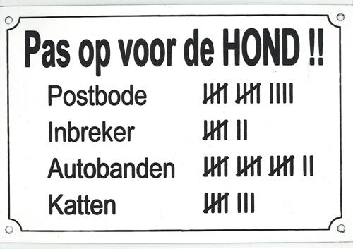 Bord pas op voor de hond