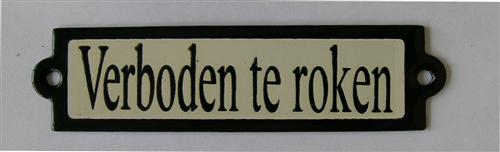 Deurbordje rechthoekig Verboden te roken