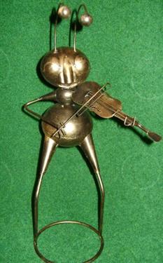 Muziek mier Frederick met viool 40 cm