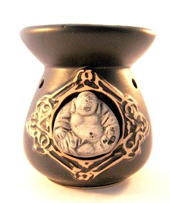 Oliebrander lachende boeddha medaillon