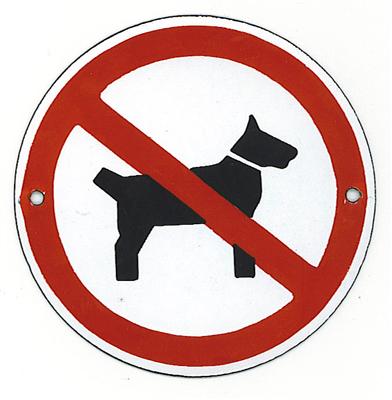 Bord verboden voor honden