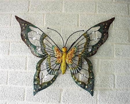 Vlinder wanddecoratie van metaal