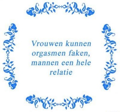 Tekst tegel Vrouwen kunnen .. / Delfts Blauw