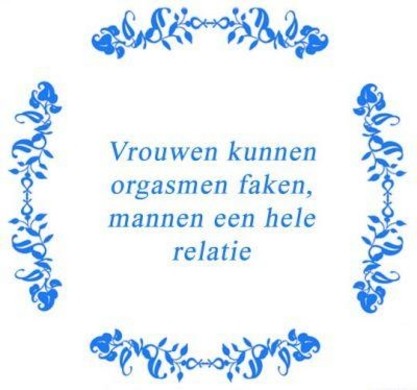 Tekst tegel Vrouwen kunnen .. - Delfts Blauw