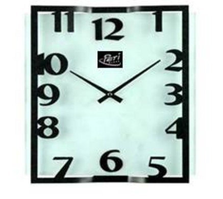 Wall clock square metal glas - Periglass