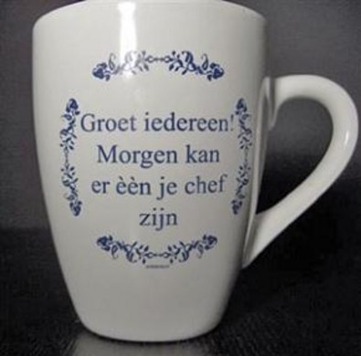 Tekst kopje Groet iedereen morgen kan er ..