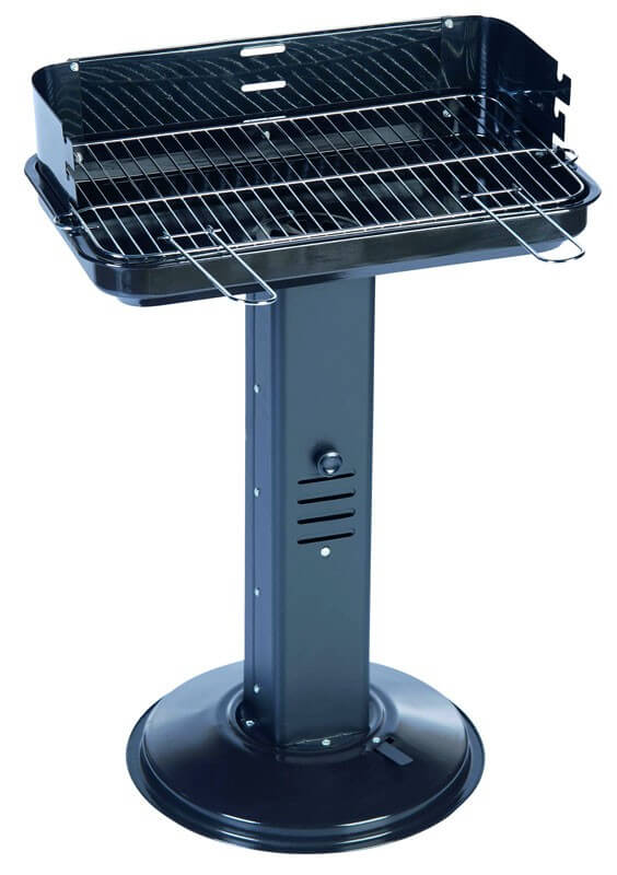 Barbecue stalen kolom zwart