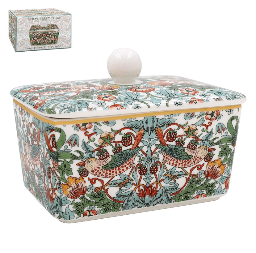 William Morris Botervloot keramiek Strawberry thief