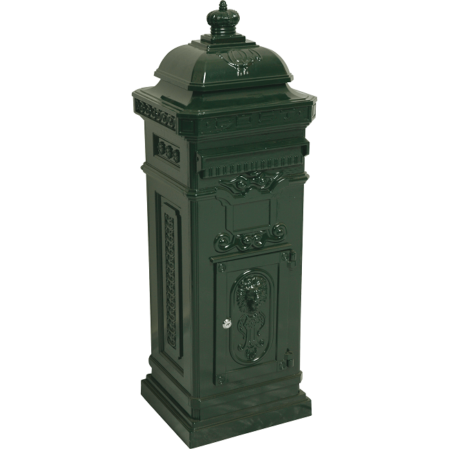 Brievenbus kolom groen