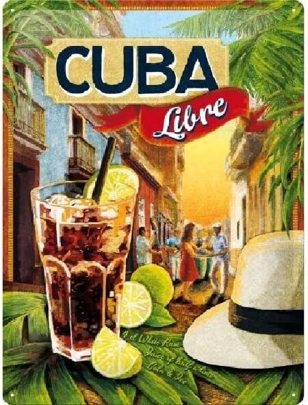Cuba Libre reclame wandbord - wandplaat