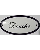 Emaille deurbord ovaal Douche