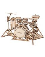 Robotime 3D Houten Puzzel Muziekinstrument Drumstel