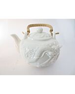 Theepot wit met draak