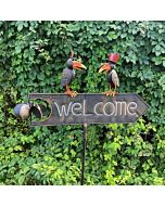 Tuinsteker Welcome met kraaien