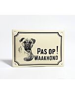 Waakhond bord Boxer standaard