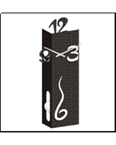 Table clock black metal / Periglass