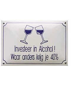Emaille Funbord / Investeer in alcohol