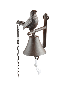 Gietijzeren deurbel vogel met kettinkje / Esschert Design
