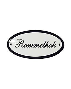 Emaille deurbord ovaal Rommelhok