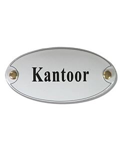 Emaille deurbord ovaal Kantoor