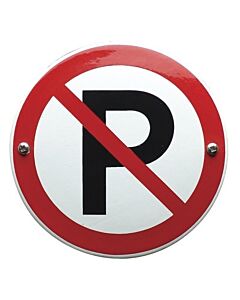 Emaille bord verboden te parkeren