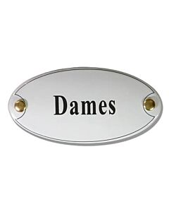 Emaille deurbord ovaal Dames