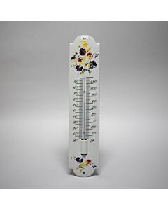 Emaille thermometer Viooltjes