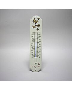 Emaille thermometer Vlinder