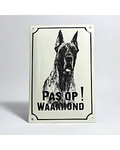 Waakhond bord Deense Dog standaard