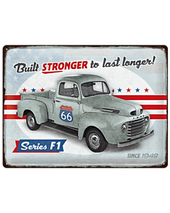 Wandplaat Ford F1 Built Stronger Since 1948