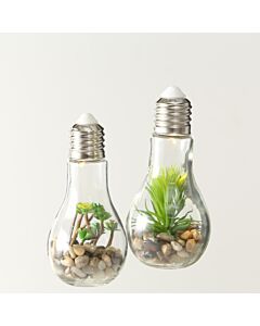 Hangledlamp met plantje assorti