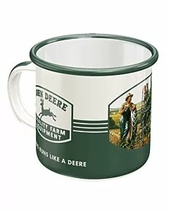 John Deere farm emaille mok 