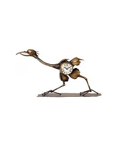 Kraanvogel klok bronskleurig lopend