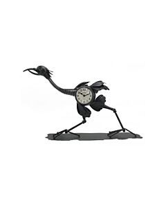 Kraanvogel klok lopend zwart