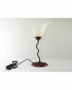 Tafellamp met lelieglas