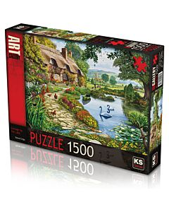 Legpuzzel Huisje bij het meer 1500 stukjes