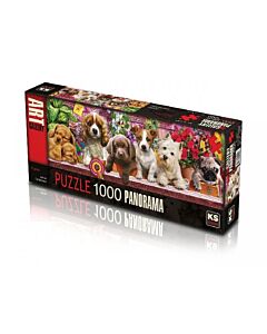 Panorama puzzel puppy's 1000 stukjes