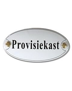 Emaille deurbord ovaal Provisiekast