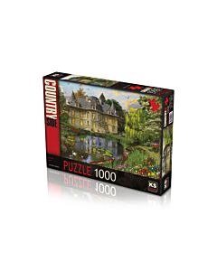 Mansion Lake puzzel 1000 stukjes doos
