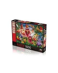 Verpakking doos KS Games Ugly Birds puzzel 1000 stukjes