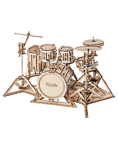 Robotime 3D Houten Puzzel Muziekinstrument Drumstel