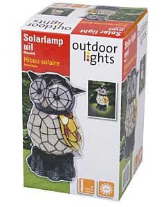 Solarlamp Uil mozaiek