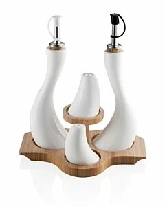 Specerijen set porselein en bamboe / Brandani Gift