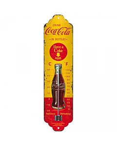 Thermometer metaal Coca Cola Yellow Bottles