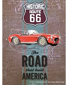 Route 66 Ford Cobra wandplaat