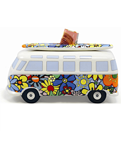 Volkswagen bus flowers spaarpot 
