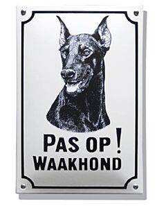 Waakhond bord Dobermann standaard