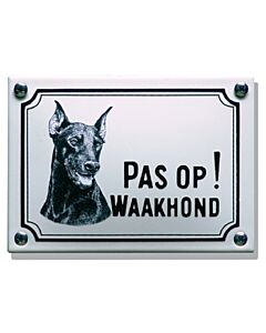 Waakhond bord Dobermann standaard