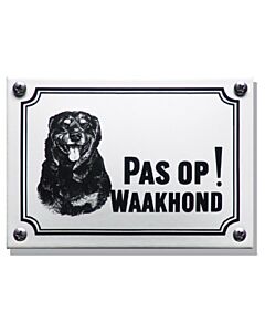 Waakhond bord Rottweiler standaard